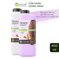 Cặp dầu gội-xả dành cho tóc xoăn Dicora Urban Fit chiết xuất tinh dầu Jojoba 400ml - BioTopcare Official