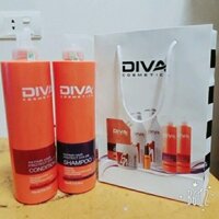 Cặp dầu gội xả Diva - cap dau goi xa diva