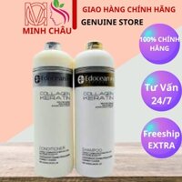 Cặp dầu gội xả Edocean Plus Collagen 500ml & 1000ml | Phục Hồi Tóc Hư Tổn, Chống Rụng Tóc.