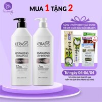 Cặp dầu gội xả Kerasys Rivitalizing Hàn Quốc tăng cường độ đàn hồi. làm phồng mái tóc mỏng xẹp 600ml
