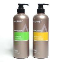 CẶP DẦU GỘI - XẢ KERATIN ⭐ MARUBI - 750ML - Protein Đậu Nành tự nhiên phục hồi hư tổn, giúp tóc bóng mượt