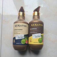 Cặp dầu gội xả Keratin Hoa Bưởi 500ml