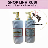 Cặp Dầu Gội Xả MISSEM Vitamin E 800ml Giữ Màu Tóc Phục Hồi Tóc Hư Tổn Chống Rụng Tóc Kích Thích Mọc Tóc Giúp