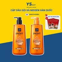 Cặp dầu gội xả Missen vàng PERFECT SERUM Hàn Quốc 680ml chống mỏng, rụng, gàu, hư tổn tóc thích hợp cho cả nam và nữ
