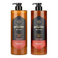 Cặp dầu gội xả ngăn rụng tóc, làm phồng tóc keo ong Kerasys Royal Propolis Hàn Quốc dành cho tóc mỏng, yếu 500ml