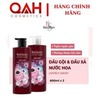 Cặp Dầu Gội Xả Nước Hoa Kerasys Lovely Daisy Hàn Quốc 600ml - Bí Quyết Cho Mái Tóc Thơm Ngát & Sạch Gàu