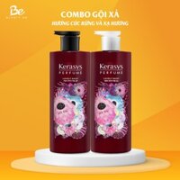 Cặp dầu gội xả nước hoa Kerasys Lovely Daisy Hàn Quốc hương cúc rừng và xạ hương giúp làm sạch gàu