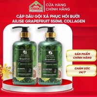 CẶP DẦU GỘI XẢ PHỤC HỒI Bưởi AILISE Grapefruit 850ML COLLAGEN