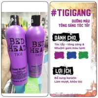 CẶP DẦU GỘI XẢ TÍM KHỬ VÀNG VÀ DƯỠNG TÓC TẨY TIGI DUMB BLONDE 750ML X 2