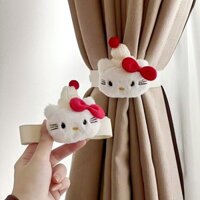 Cặp dây buộc rèm Hello Kitty cho phòng ngủ bé gái, trang trí dễ thương, kẹp rèm lưu trữ