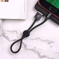 Cáp dây dù ngắn Hoco X35 Micro  2.4A dài 25cm  - Hàng chính hãng  - Đen