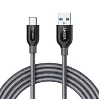 Cáp dây dù siêu bền dành cho điện thoại android Anker PowerLine+ USB 3.0 ra USB-C – 1.8m – A8169