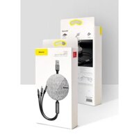 Cáp dây rút 3 đầu Baseus Fabric 3in1