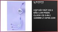 Cáp dây rút CD 3 đầu LCM Pisen Clock CD 3-in-1 1100mm LT-AP45-1100