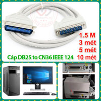 Cáp DB25 to IEEE 1284 CN36 máy in, dài 1.5M 3M 5M 10M nối máy tính PC máy tính công nghiệp ra máy in hóa đơn, in mã vạch