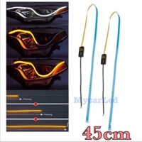 Cặp đèn Led dây Audi 2in1 Trắng xi nhanh vàng dai 45cm