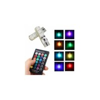 CẶP ĐÈN LED DEMI T10 ĐỔI MÀU THEO REMOTE [bonus]