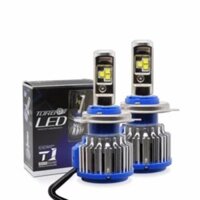 cặp đèn led  H4 TURBO T1 fa-cos xe máy,moto,Oto 6000k ( sáng trắng tự nhiên )cặp đèn
