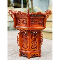 Cặp đèn lồng gỗ hương (kt 46 x 46 cm)