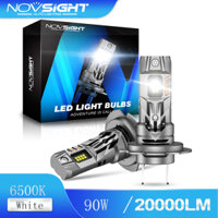 Cặp đèn pha LED NOVSIGHT halogen N63 H7 kích thước nhỏ 90W 6500K 20000lm tỉ lệ 1: 1 cho ô tô