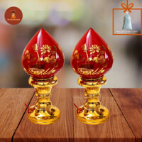 Cặp Đèn Thờ Trái Đào, Đèn Thờ Bóng Trái Đào -Nhật Hoàng