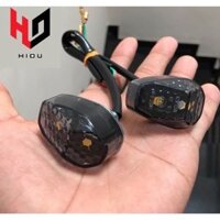 Cặp Đèn Xi Nhan Trước Hidu Kim Cương Con Bọ 3 Led Màu Vàng Lắp Winner X Exciter Msx Gsx Cbr