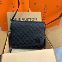 cặp đeo chéo nam bag LV Messenger Damier Graphite District PM màu đen, túi nam cao cấp có hộp