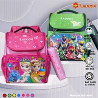 Cặp đi học cấp 1 chống gù, balo tiểu học, cặp tiểu học nam nữ Ladoda chính hãng C145