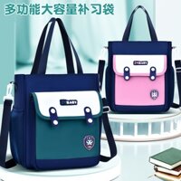 Cặp Đi Học Thêm Cao Cấp Cho Học Sinh Tiểu Học, Cặp Đi Học Nhiều Ngăn, Phối Màu Sinh Động,Chống Nước - BL11 Cutekid sto