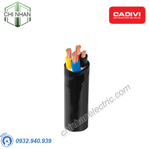 Cáp điện hạ thế 4 lõi ruột đồng PVC 0.6/1kV CADIVI CV CVV-3×70+1×35