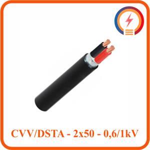 Cáp điện lực hạ thế có giáp bảo vệ 2 lõi 0.6/1kV CADIVI CV CVV/DSTA-2×50