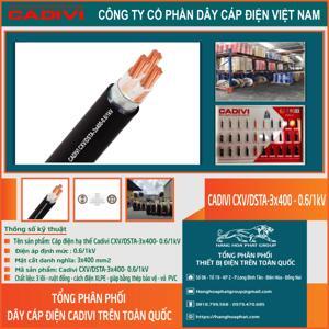 Cáp điện lực hạ thế có giáp bảo vệ 3 lõi 0.6/1kV CADIVI CV CXV/DSTA-3×400