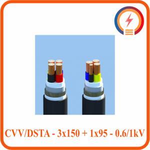Cáp điện lực hạ thế có giáp bảo vệ 3 lõi 0.6/1kV CADIVI CV CVV/DSTA-3×150