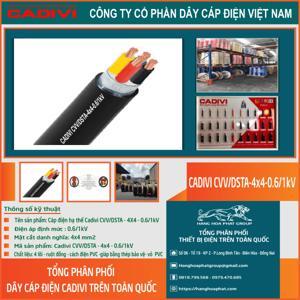 Cáp điện lực hạ thế có giáp bảo vệ 4 lõi 0.6/1kV cCV CVV/DSTA-4×4
