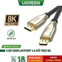 Cáp Displayport 1.4 hỗ trợ 8K@60Hz dài 1-3m Ugreen DP112 - Hàng Chính Hãng