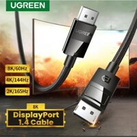 ◕▤❍Cáp Displayport to 1.4 Cao Cấp Ugreen 80392 80393 DP114 (Support 8K@60Hz 32.4Gbps) Chính Hãng