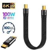 Cáp DITIPOO Thunder-bolt 4 USB-C, Dây dữ liệu PD 100W Type C linh hoạt, Điện thoại di động ngắn 40Gbps 8K 60HZ Cáp sạc nhanh