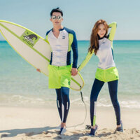 Cặp Đôi Bộ Đồ Lặn Nữ Chia Kem Chống Nắng Phù Hợp Với Lướt Sóng Hàn Quốc Lặn Biển Mẹ Quần Áo Dài Tay Đồ Bơi20250315