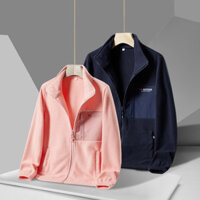 Cặp Đôi Cực Áo Khoác Lông Cừu Nam Xuân Thu Phong Cách Ấm Áp Áo Lót Thanh Niên Mặc Đơn Giản Đứng Lên Cổ Áo Khoác Thường Ngày