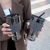 Cặp Đôi Nữ Dung Tích Lớn Cốc ins Cao Cấp Nhẹ Sang Trọng Cốc Rơm Di Động Học Sinh Nữ Cặp Đôi Cà Phê
