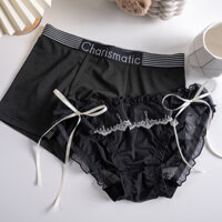 Cặp Đôi Phong Cách thuần khiết mong muốn màu đen quần lót cặp đôi quần sịp một nam Một Nữ quà tặng ngày lễ tình nhân zuihu001.vn1.2