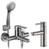 Cặp đôi sen tắm và vòi lavabo inox304 Zento CB005