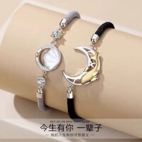 Cặp Đôi Vòng Tay Bạc Sterling Cặp Thiết Kế Niche Vòng Tay Bện Nam Hợp Thời Trang Bạn Gái Quà Tặng Ngày Lễ Tình Nhân 3.4