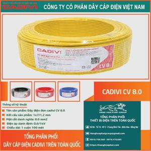 Cáp đồng CV-8mm2, 600V, Cadivi 56000153