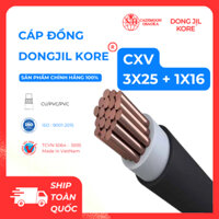 Cáp Đồng DONG JIL KORE - CXV 3x25+1x16 CU/PVC - Chất Lượng Cao, Đạt Tiêu Chuẩn Quốc Tế