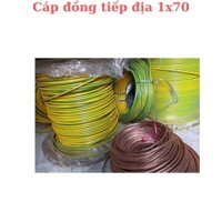 Cáp đồng tiếp địa 1x70, Cáp đồng 70mm2, Cáp dẫn sét M70,Cáp bọc nhựa pvc 1x70 (đơn vị tính: mét)