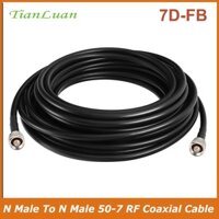 Cáp đồng trục 7D-FB RF 15m 50-7 Giảm siêu thấp N Nam đến N Nam 50ohm Cáp nối dài Coax loại N để tăng cường điện thoại, Bộ khuếch đại, Bộ lặp, Ăng-ten