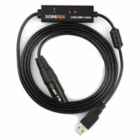 Cáp Doremidi Usb sang Dmx / Rdm có đèn báo Tấm chắn vòng từ tính Usb2 0 Bộ chuyển đổi tốc độ đầy đủ
