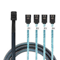 Cáp dữ liệu máy chủ SSD HD MINI SAS SFF8643 sang 4xSATA3.0 Cáp chuyển đổi 6Gbps Hỗ trợ ổ cứng SATA I II III 2,5 inch 3,5 inch 3,5 inch