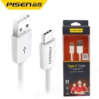 Cáp dữ liệu Pisen Type-C 2A tương thích với cáp sạc điện thoại Xiaomi P10 Huawei P20 Pro Honor